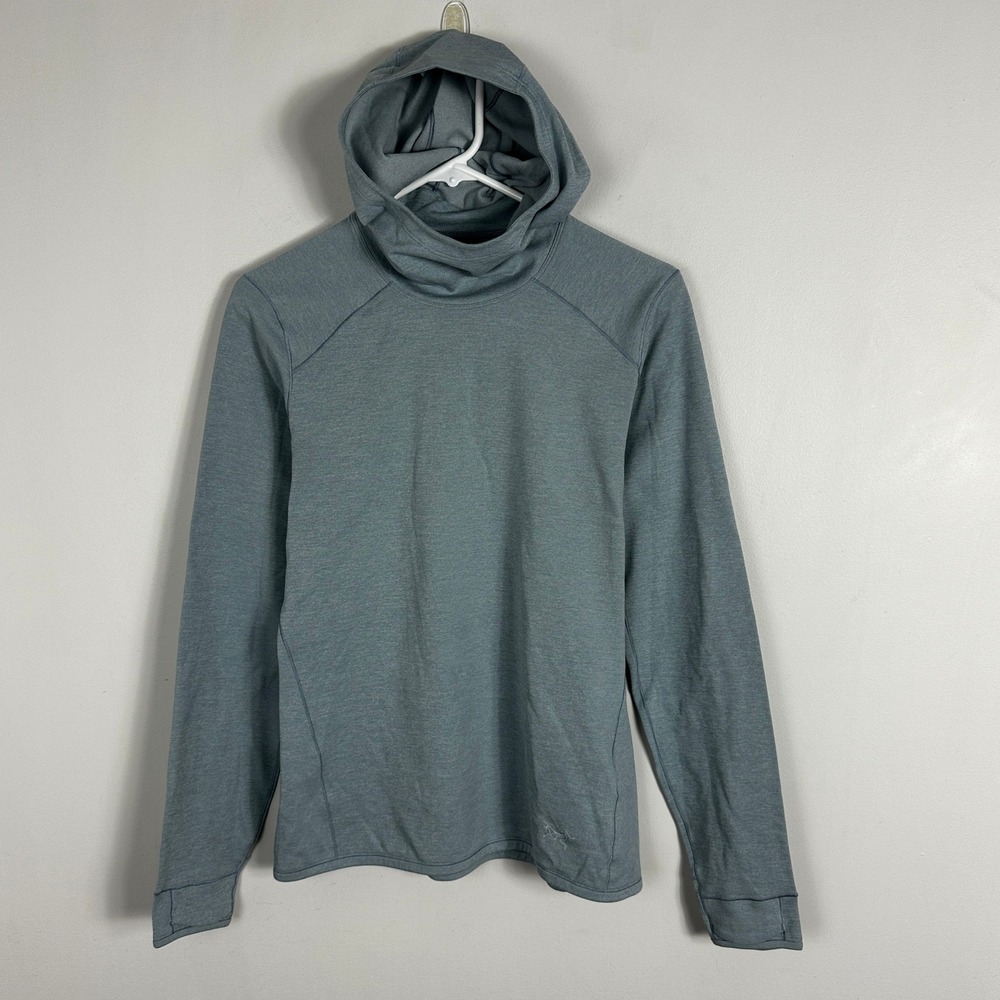 Arc'Teryx MOTUS AR Hoody Blue Womens Size Medium Hoodie Base Layer Running Top